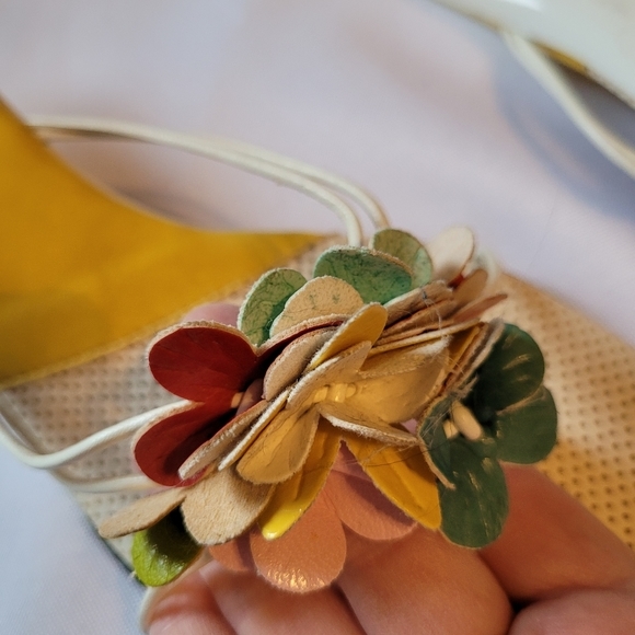 Summer‎ mules flower Vintage Sam & Libby 6.5 - Picture 5 of 12